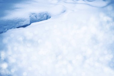 Geçmişi. Kış manzarası. Karların dokusu.