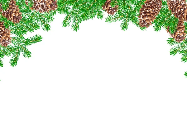 Bevroren Winterbos Met Besneeuwde Bomen Witte Dennenboom — Stockfoto