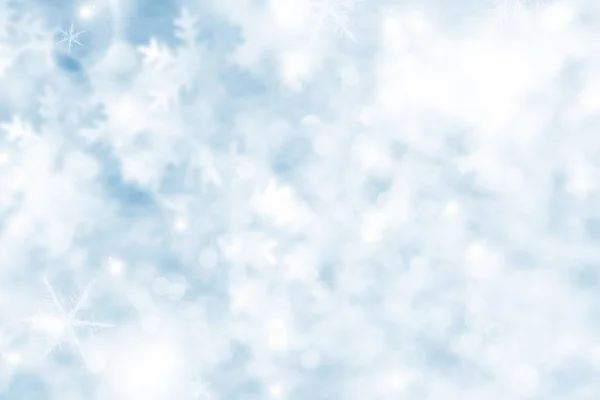 Белые Пушистые Снежинки Снегу Зимний Рождественский Фон — стоковое фото