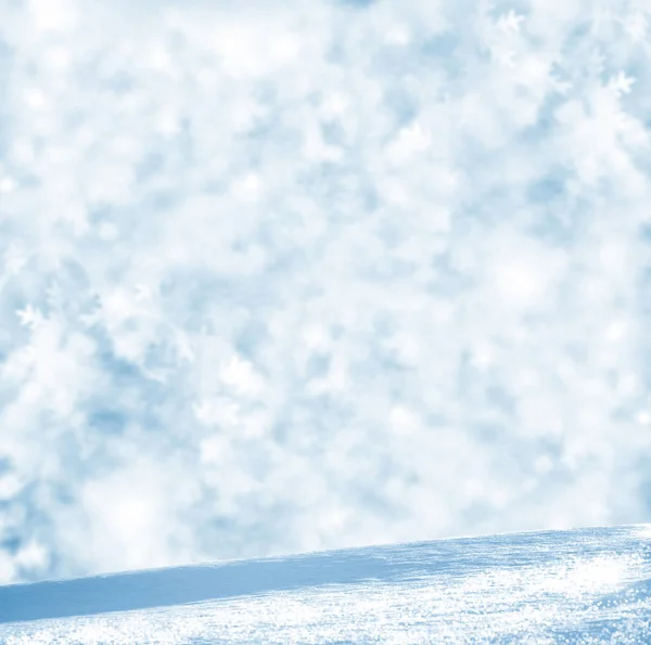 Bianco Soffice Fiocchi Neve Sulla Neve Inverno Sfondo Natale — Foto Stock