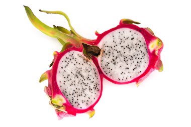 Beyaz, pitaya yakın çekim dilimlenmiş dragon meyve