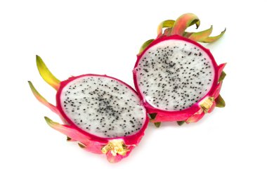 Beyaz, pitaya yakın çekim dilimlenmiş dragon meyve