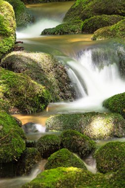 dağ dere şelale güzel manzara bulanık hareket ile