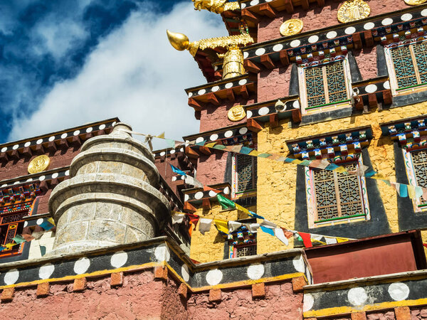 Tibetan Monastery In Shangri La, Ganden Songtsenling near Zhongdian in China