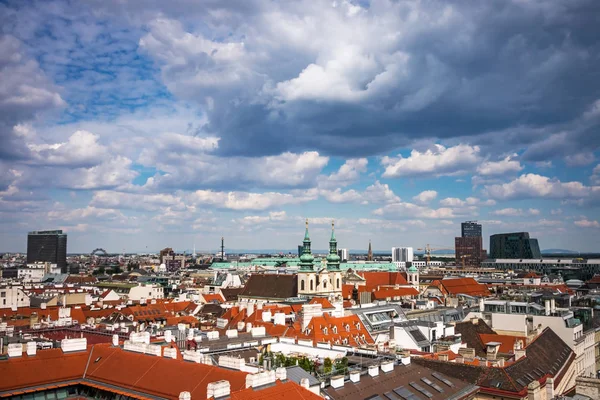 Wiener Skyline Blick Aus Der Vogelperspektive Auf Österreichs Hauptstadt — Stockfoto