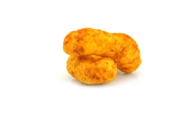 Fıstık çevirir, fast food beyaz arka plan üzerinde Kapat