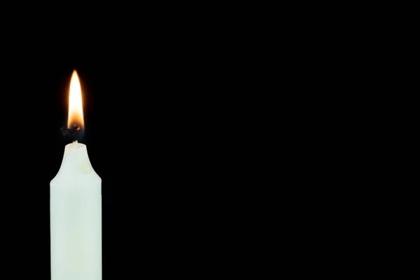 White Burning Candle — Stock Photo, Image