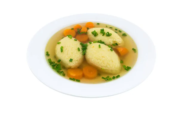 İrmik dumpling çorbası, Viyana ve Bavyera cousine, et suyu stüdyo çekim, 