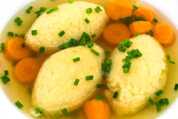 İrmik dumpling çorbası, Viyana ve Bavyera cousine, et suyu stüdyo çekim, 
