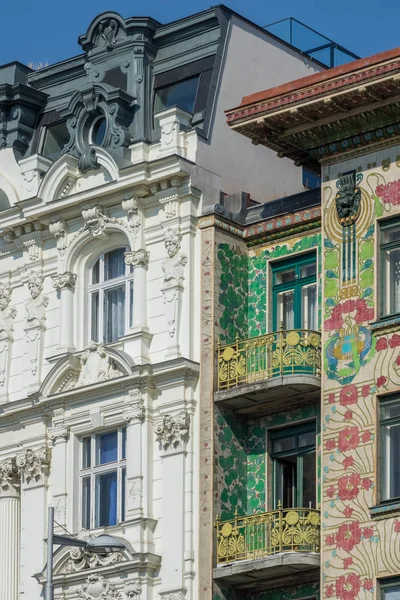 Architektur Wiener Jugendstil Häuser Der Wienzeile Von Otto Wagner — Stockfoto
