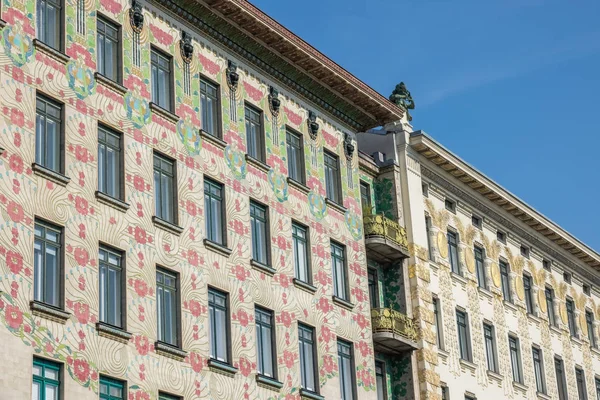 Architektur Otto Wagner Haus Der Wienzeile Wien Mit Dekoration Von — Stockfoto