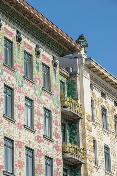 Architektur Otto Wagner Haus Der Wienzeile Wien Mit Dekoration Von — Stockfoto