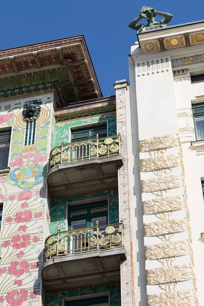 Otto Wagner Architektur Jugendstil Wien Haus Der Linken Wienzeile — Stockfoto