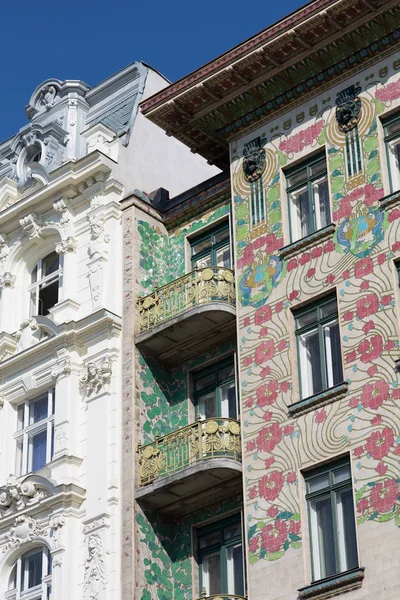Otto Wagner Architektur Jugendstil Wien Haus Der Linken Wienzeile — Stockfoto