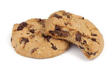 Çikolata parçacıklı kurabiye.