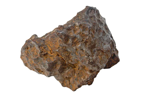 Meteorit Utomjordiska Material Faller Från Rymden Mot Vit Bakgrund — Stockfoto