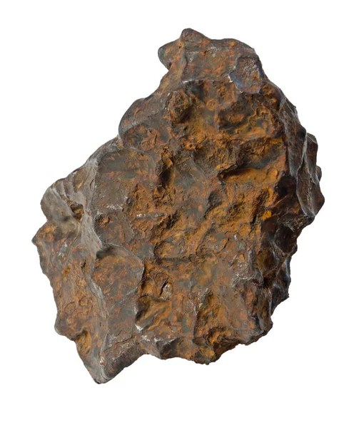 Meteorito Material Extraterrestre Cayendo Del Espacio Sobre Fondo Blanco —  Fotos de Stock