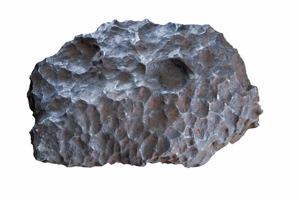 Meteorito Material Extraterrestre Cayendo Del Espacio Sobre Fondo Blanco —  Fotos de Stock