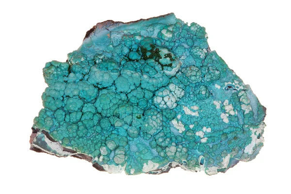 Chrysocolla Nyers Mint Ékszer Onwhite Háttér Feldolgozása — Stock Fotó