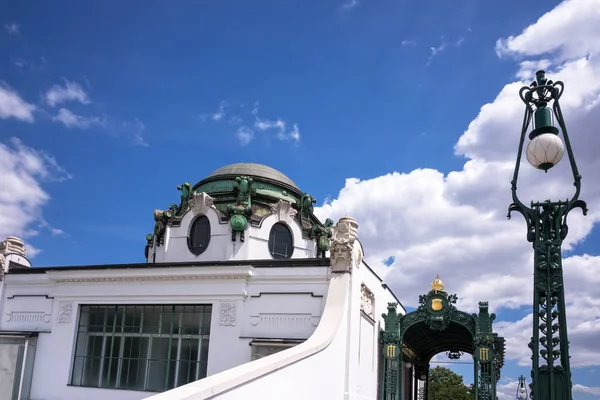 Otto Wagner Pavilion Wien Historische Bahn Station Jugendstil — Stockfoto