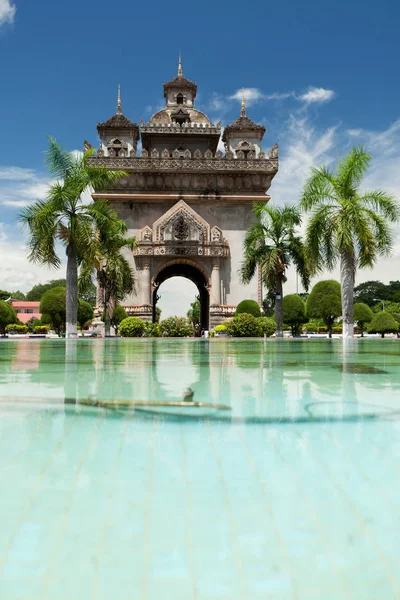 Vientiane, zafer kapısı ve başkenti Laos dönüm noktası Patuxai