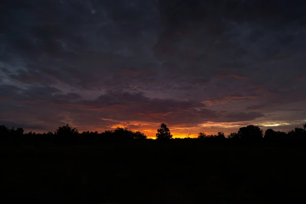 Sunrise Landscape Clouds Silhouette Morning — Stock Photo, Image