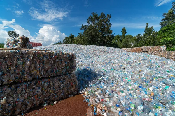 September 2018 Einlagerung Gebrauchter Plastikflaschen Zum Recycling Plastikflaschen Werden Gesammelt — Stockfoto