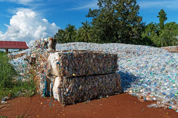 September 2018 Einlagerung Gebrauchter Plastikflaschen Zum Recycling Plastikflaschen Werden Gesammelt — Stockfoto