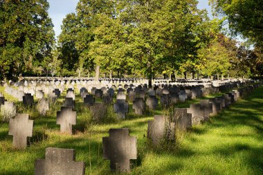 Viyana 'daki Zentralfriedhof' da İkinci Dünya Savaşı mezarlığı.