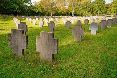 Viyana 'daki Zentralfriedhof' da İkinci Dünya Savaşı mezarlığı.