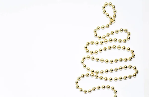 Christmas Tree Beads Spruce Background — Stock Photo, Image