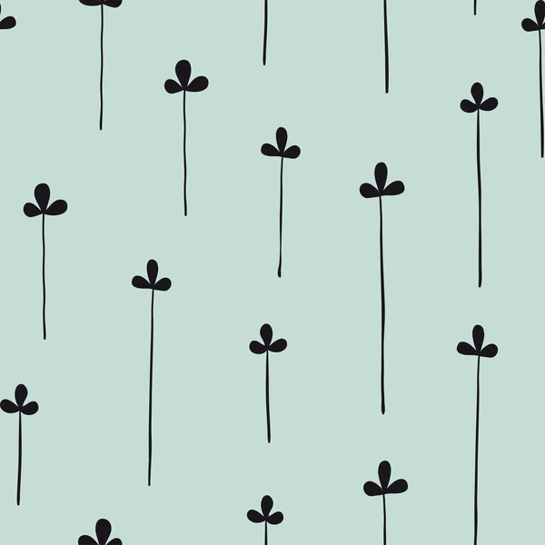 Fleur motif simple sans couture — Image vectorielle