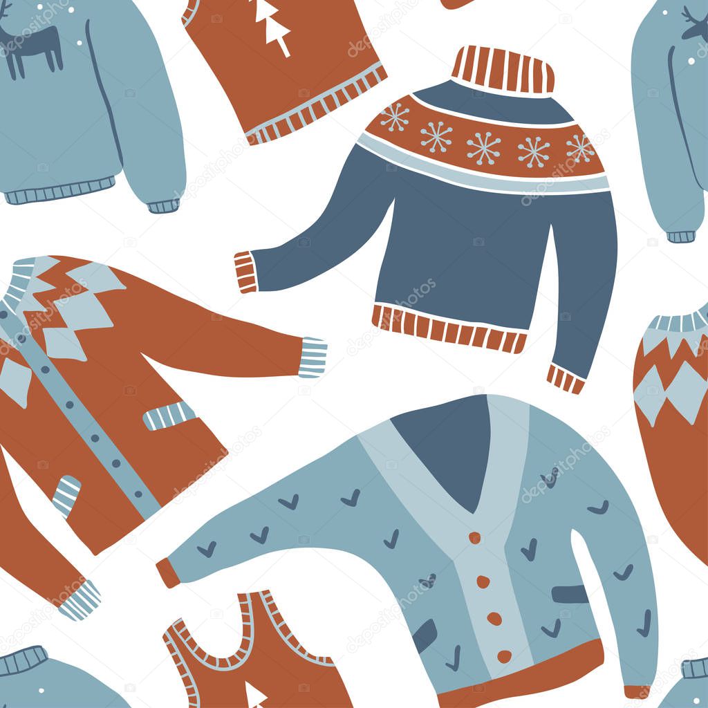 Cozy winter seamless pattern
