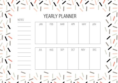 Yıllık hedefleri şablonu