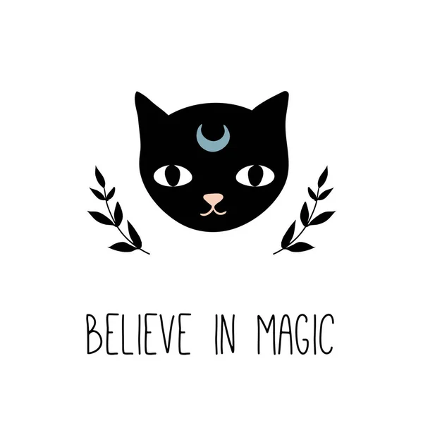 Tro på magi. Inspirerande citat — Stock vektor