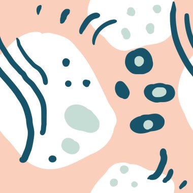 Pembe renkli soyut şekilleri ile basit seamless modeli. Yaratıcı geometrik arka plan. Modern ve özgün tekstil, ambalaj kağıdı, duvar sanat tasarımı. Grafik tasarım el çekilmiş