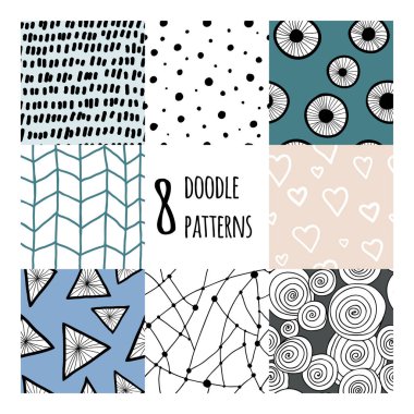 8 basit minimalist sorunsuz desenleri ile ayarla