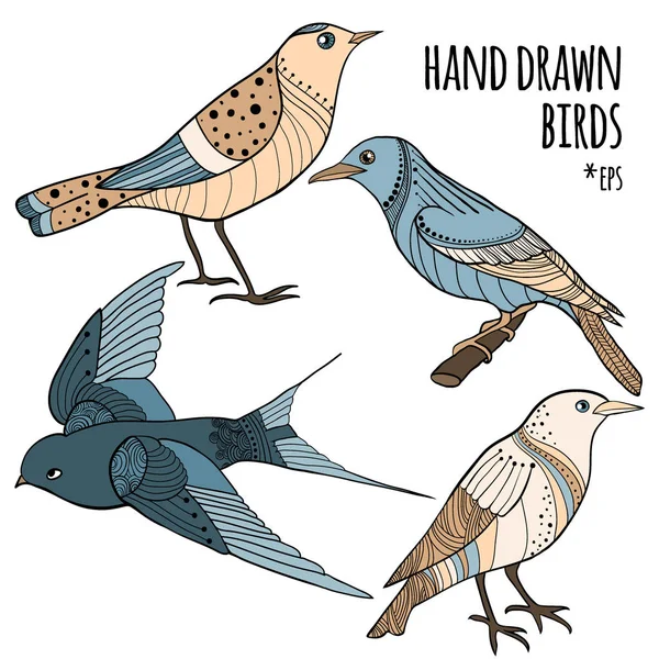 Σύνολο φορέων των χειρωνακτικών πτηνών — Διανυσματικό Αρχείο