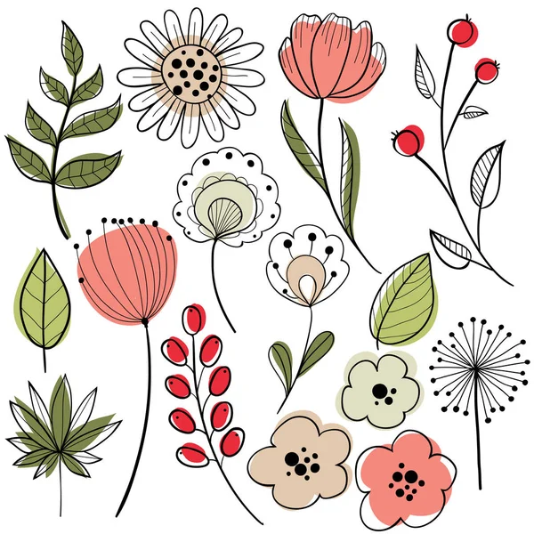 Diseño gráfico de flores — Vector de stock