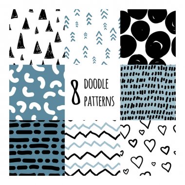 sekiz Dikişsiz desen seti