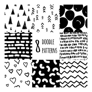 sekiz Dikişsiz desen seti