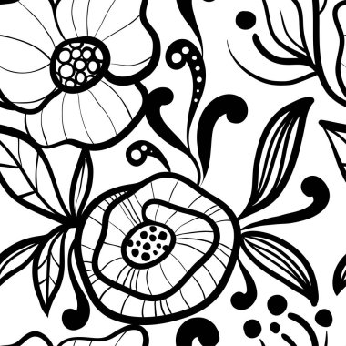 Soyut bitkiler pürüzsüz desen