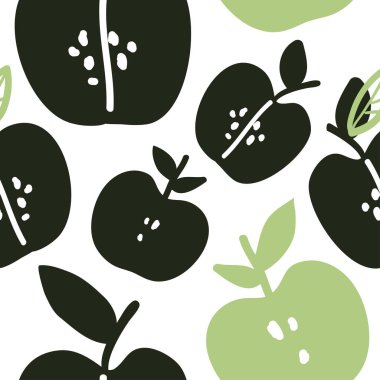 vektör elma seamless modeli.