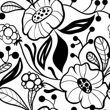 Soyut bitkiler pürüzsüz desen