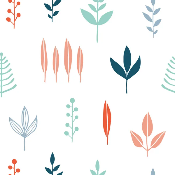 Florales einfaches minimalistisches nahtloses Muster — Stockvektor