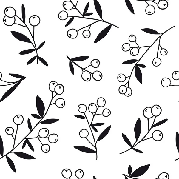 Branche Berry motif sans couture — Image vectorielle