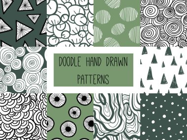 Basit minimalist dikişsiz desenler seti