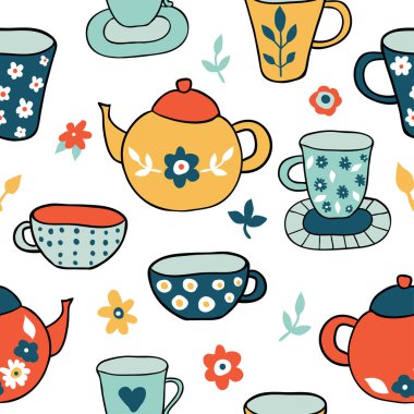 Mutfak pişirme elemanları ile dikişsiz desen