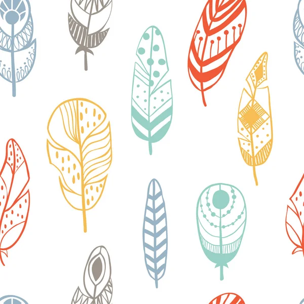 Elle çizilmiş doodle tüyler