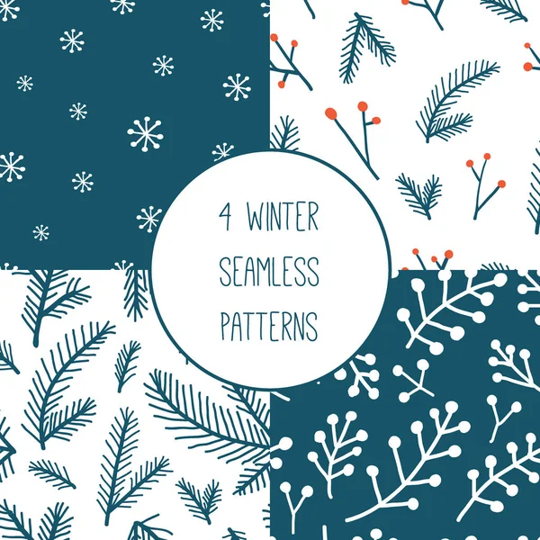 Kış dikişsiz desen seti